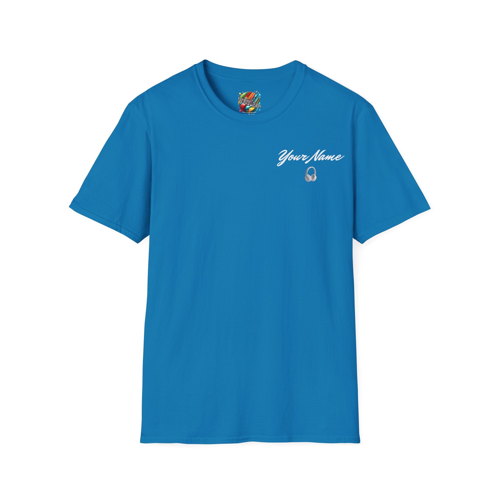 "DJ VAMP" 🎧Personalized Logo Tee – Bold, Loud, and Made to Move - QR